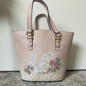 Karl Lagerfeld Pink/ Floral shoulder Bag